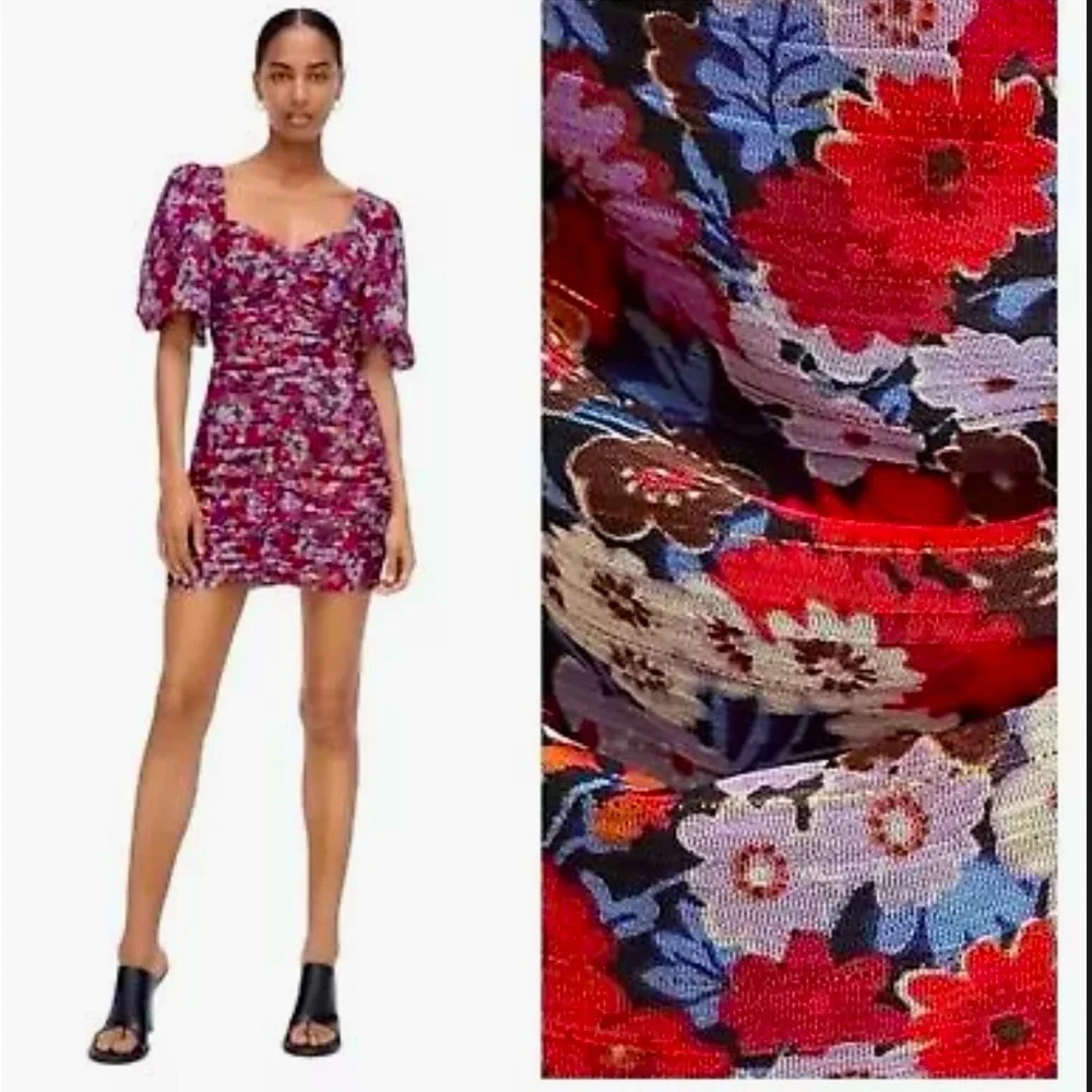 SOLD 💖NWOT Zara Mini Floral Dress Sz Small - Picture 4 of 7